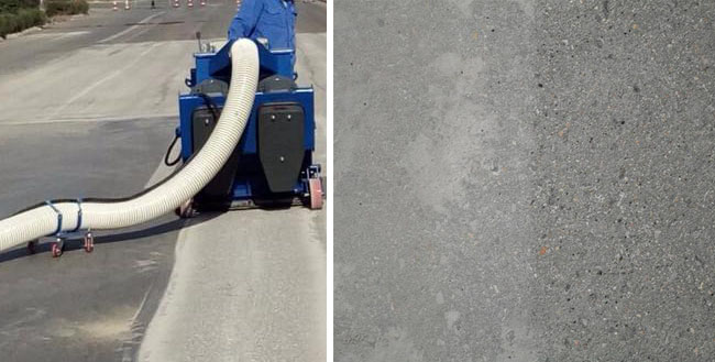 混凝土拋丸機(jī)噴砂施工效果圖 混凝土拋丸機(jī)噴砂施工效果圖